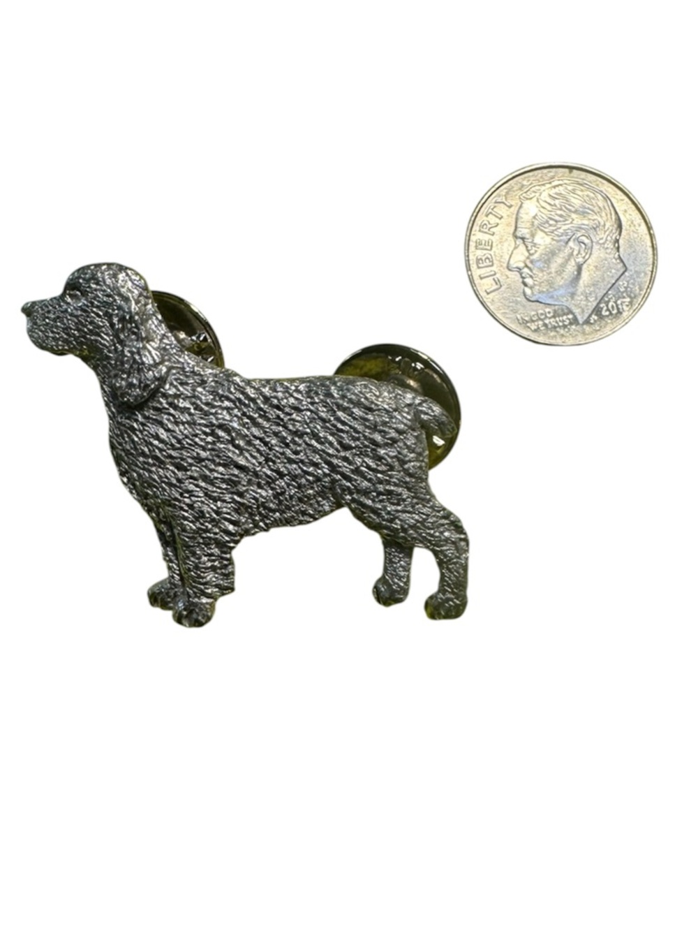 1997 GG Harris Fine Pewter Pin | Lapel | Brooch - Springer Spaniel Dog